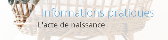 infos acte naissance